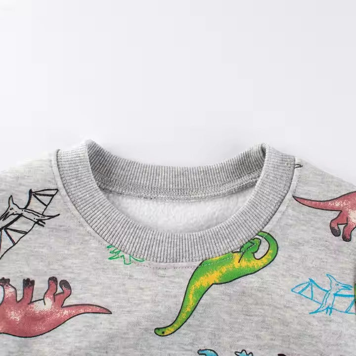 Buzo de algodón afelpado "Dinos"