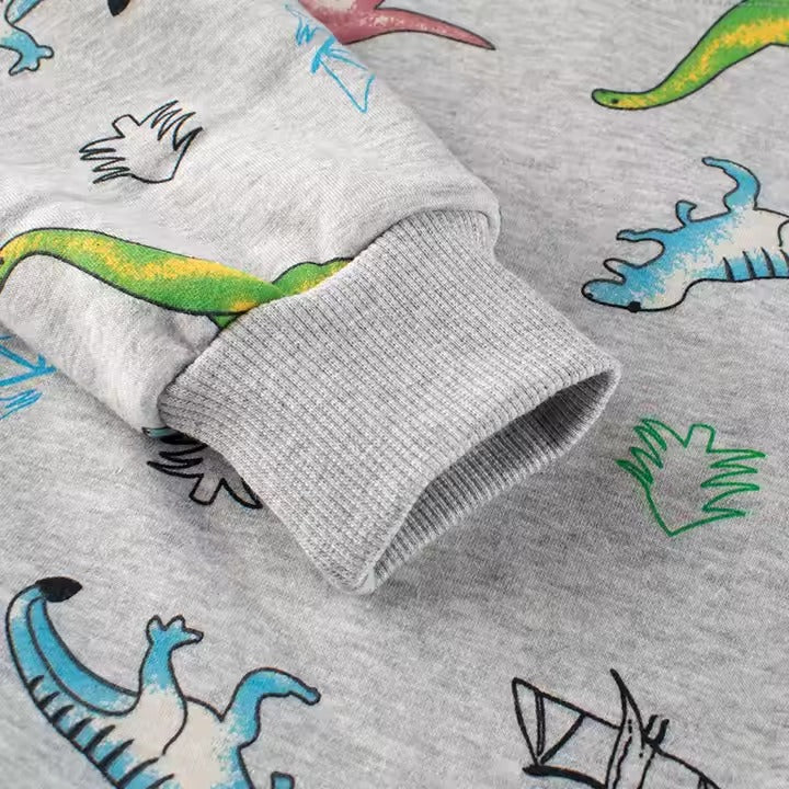 Buzo de algodón afelpado "Dinos"