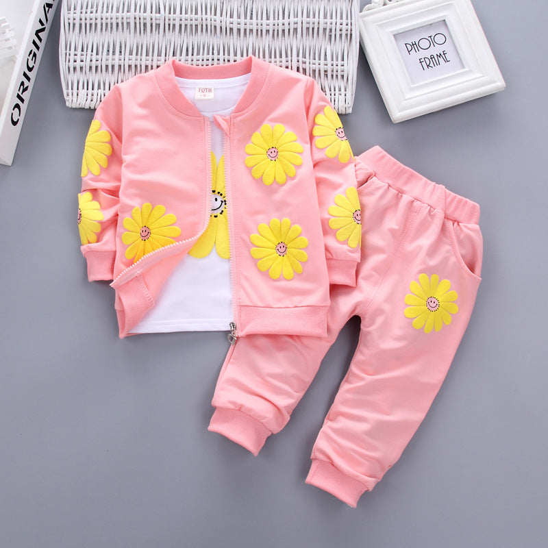 Conjunto pantalón, remera t campera Rosa