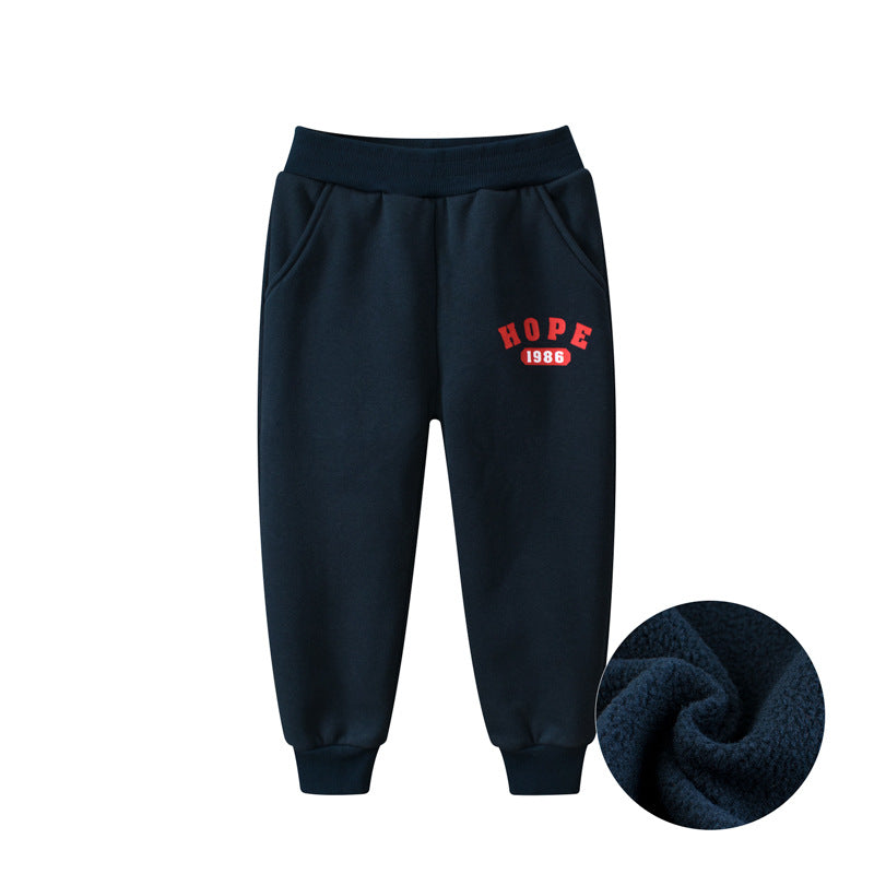Pantalón deportivo de algodón Afelpado "Hope" Azul