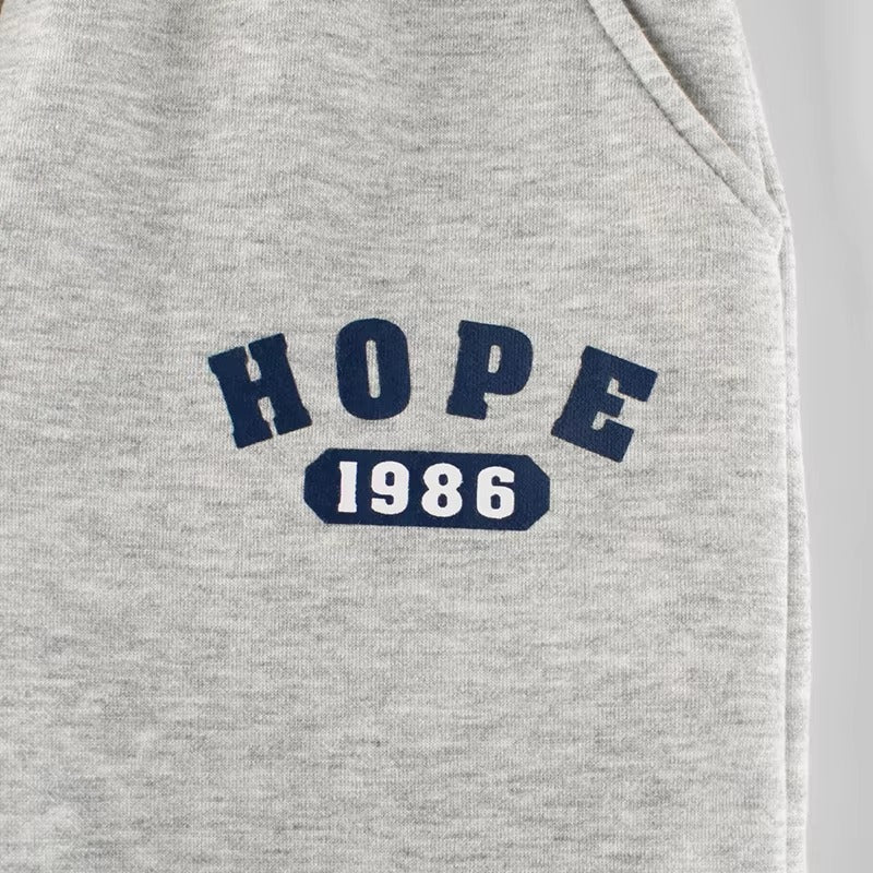 Pantalón deportivo de algodón Afelpado "Hope" Gris