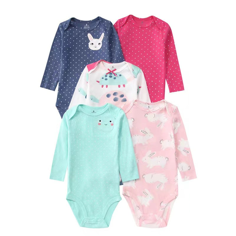 Set de 5 bodies de manga larga de algodón - VIBA