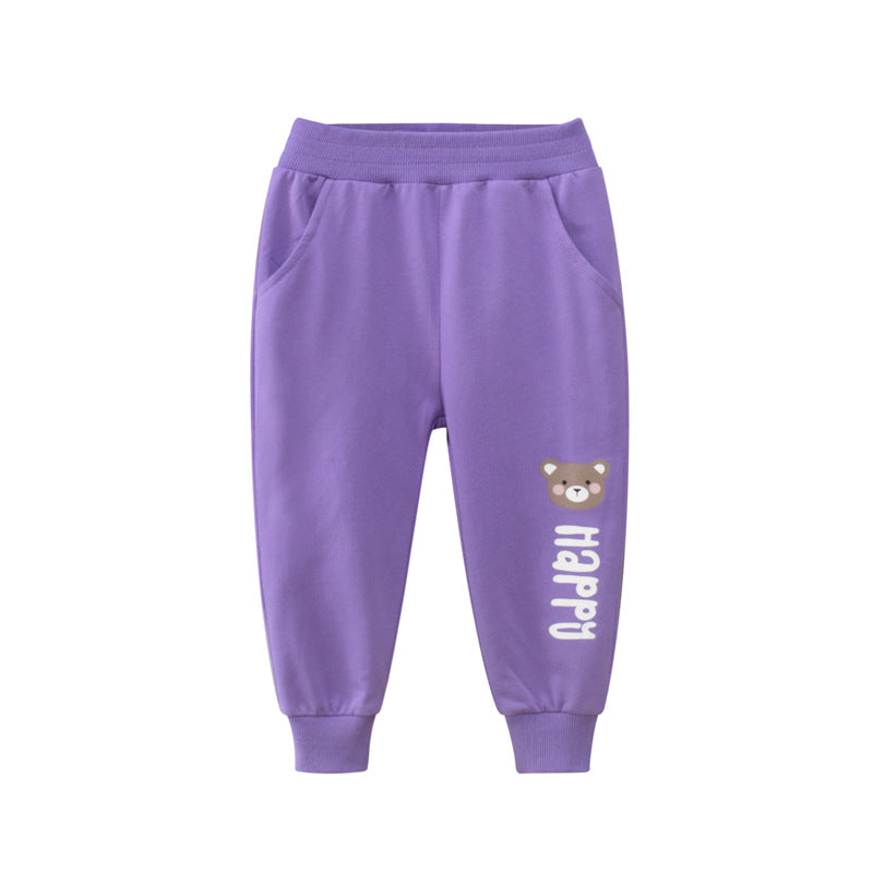 Pantalón deportivo de algodón "Happy" Lila