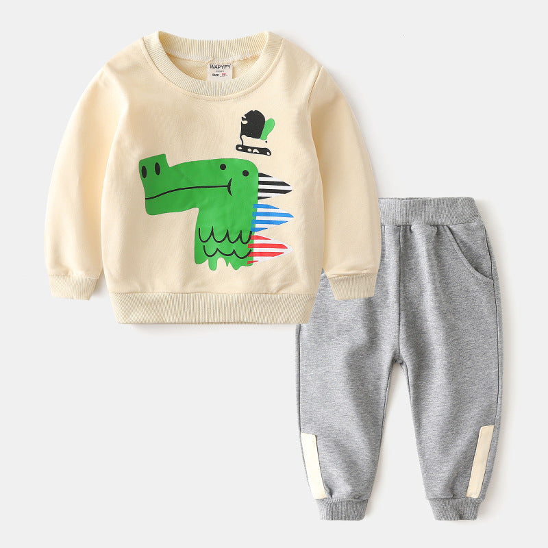 Conjunto de 2 piezas "Dino Verde": pantalón y buzo