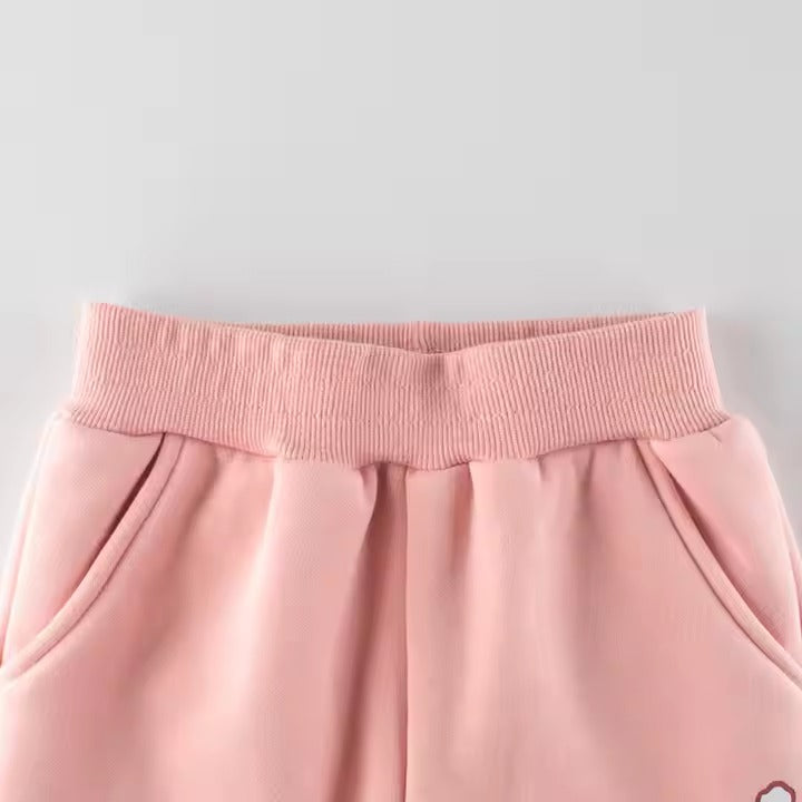 Pantalón deportivo de algodón Afelpado "Conejita" Rosa