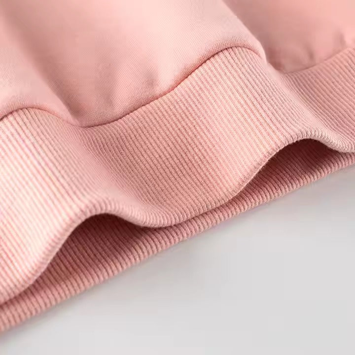 Buzo de algodón afelpado "Animalitos" Rosa