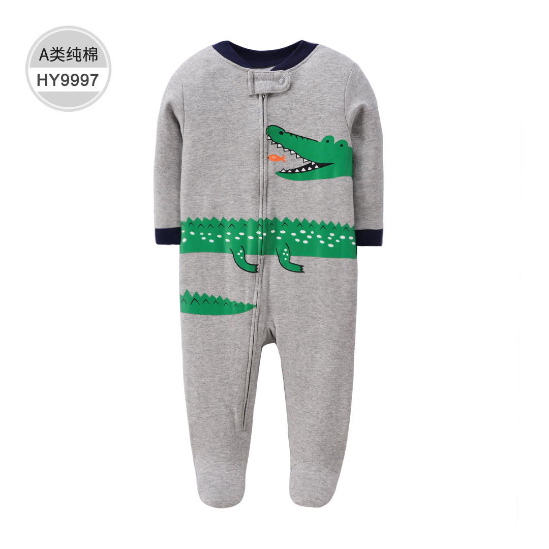 Pijama de algodón con cierre "Cocodrilo largo"