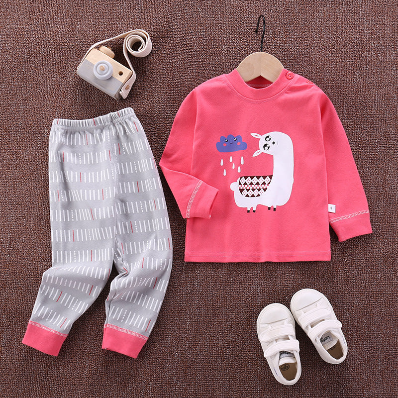 Pijama Primavera 2 piezas "Llama": pantalón y remera manga larga