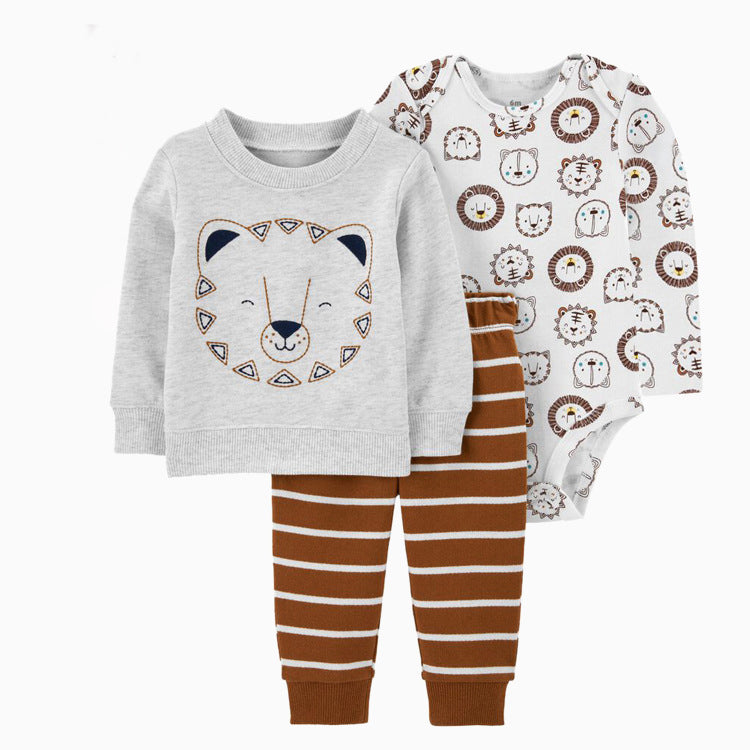 Set de 3 piezas "Tigre": Pantalón, Campera y Body de manga larga