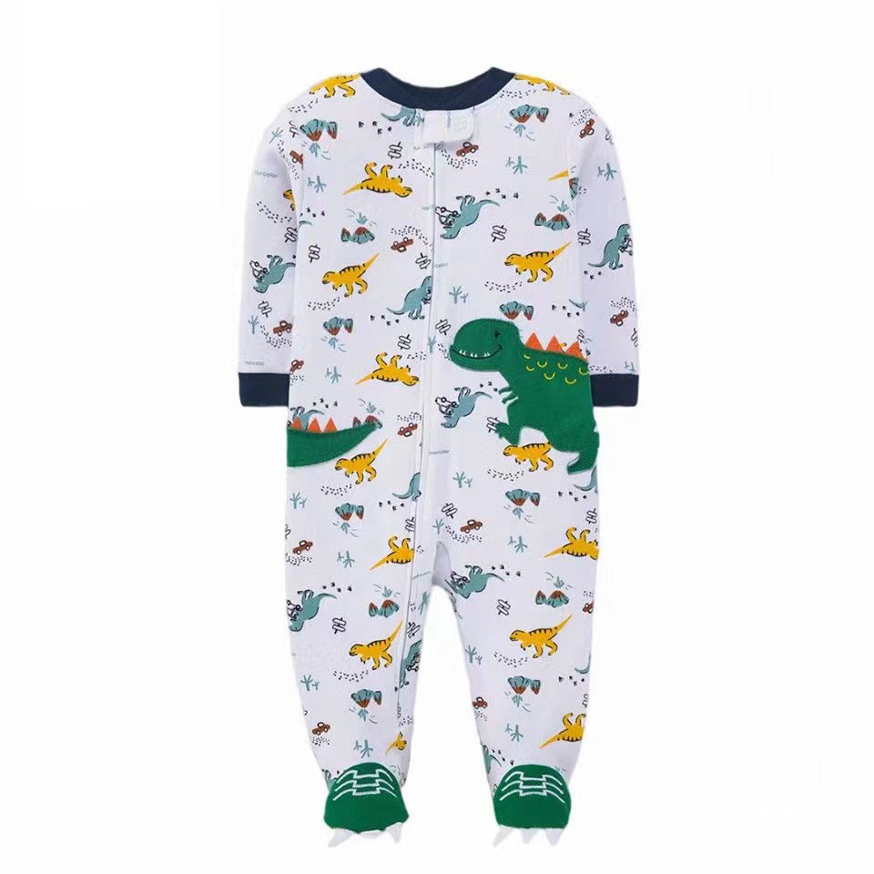 Pijama de algodón con cierre "Dinosaurios"