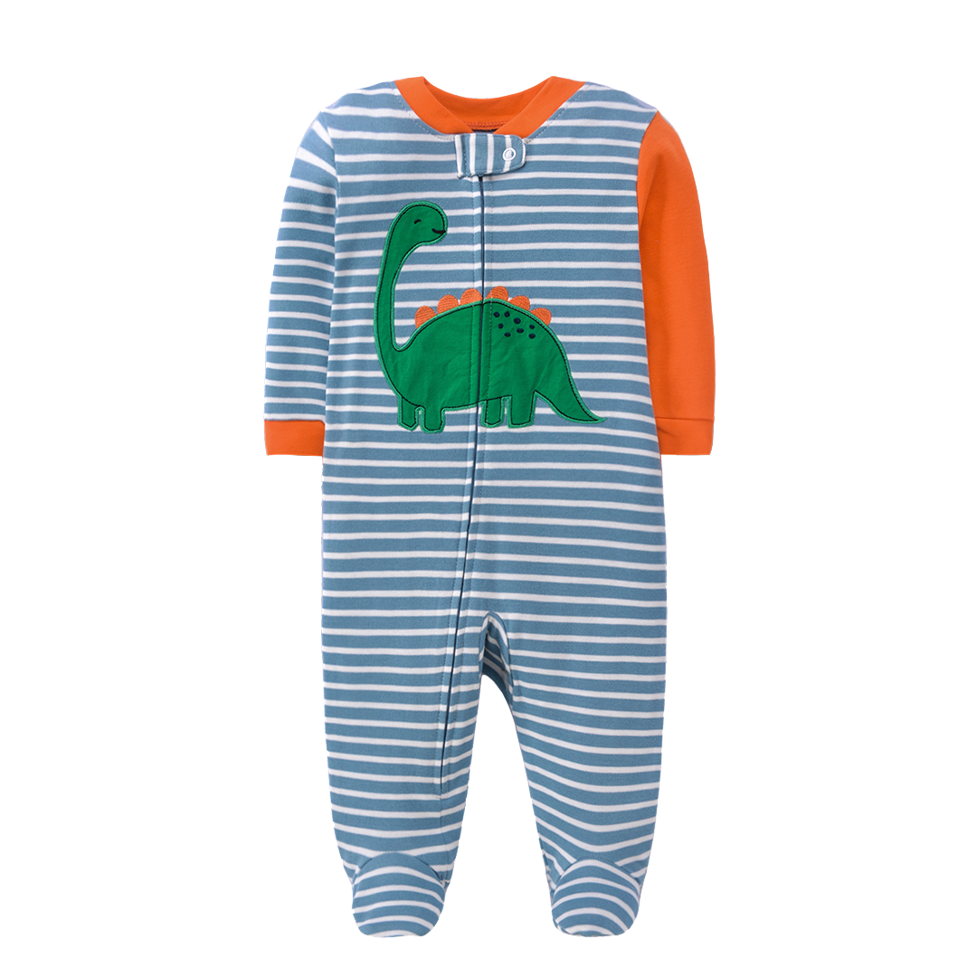 Pijama de algodón con cierre "Dino cuello largo"