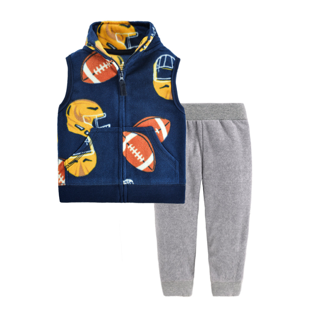 Set de 2 piezas micropolar "Beisbol": Pantalón y Chaleco
