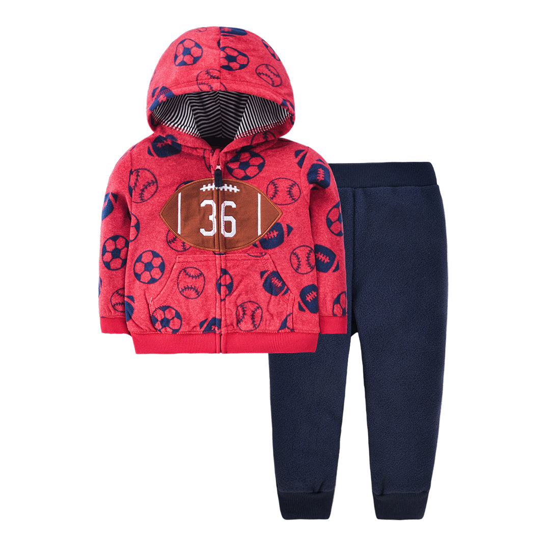 Set de 3 piezas polar "Beisbol": Pantalón, Campera y Body de manga larga