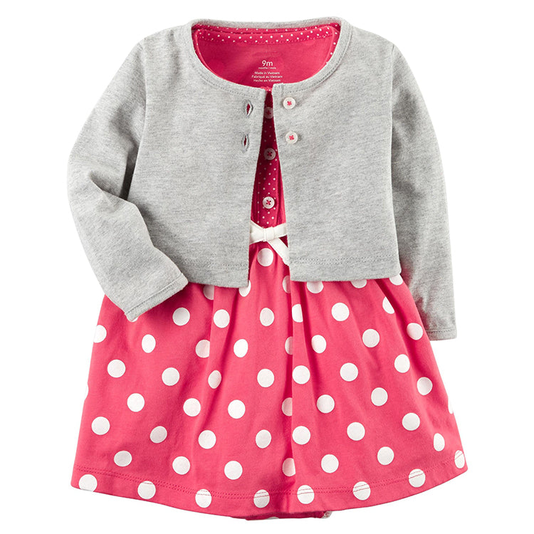 Vestido de algodón con saquito - Viba