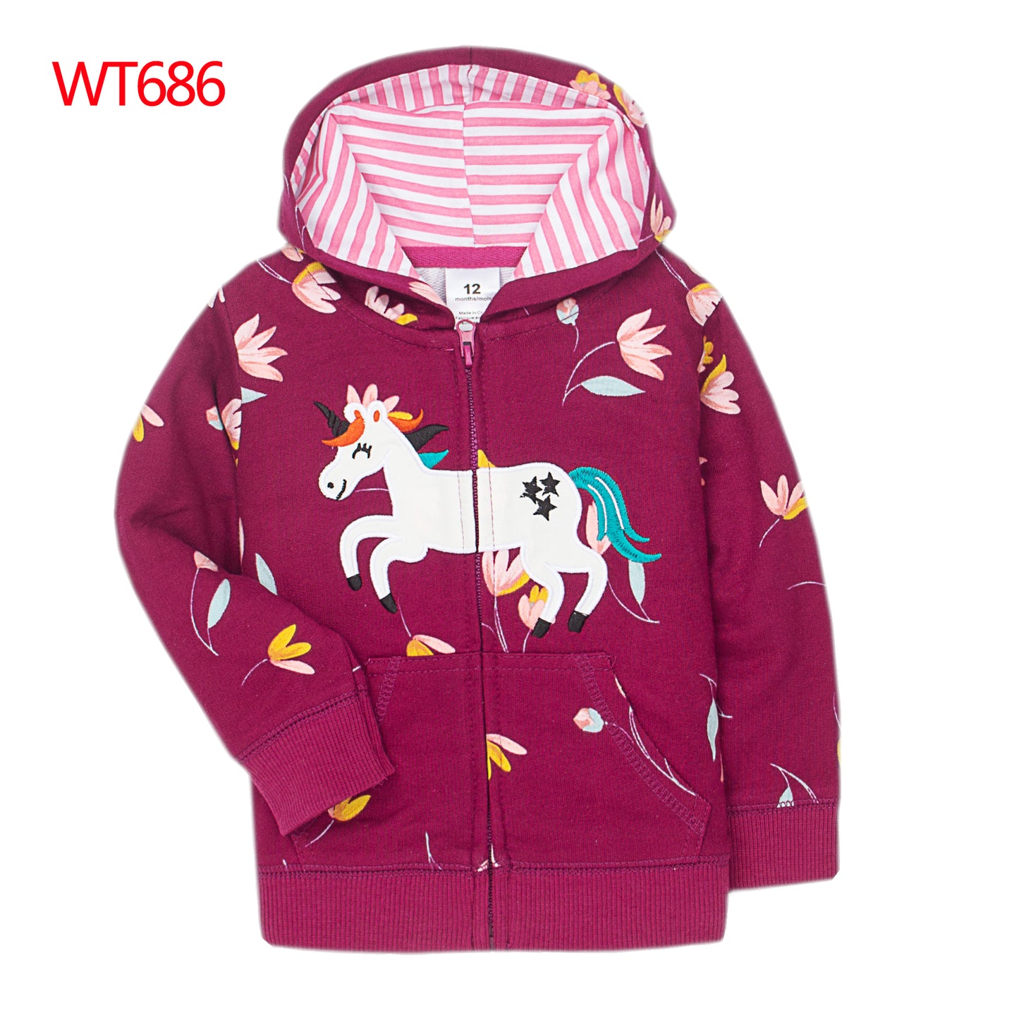 Campera "Unicornio" de algodón con bolsillos