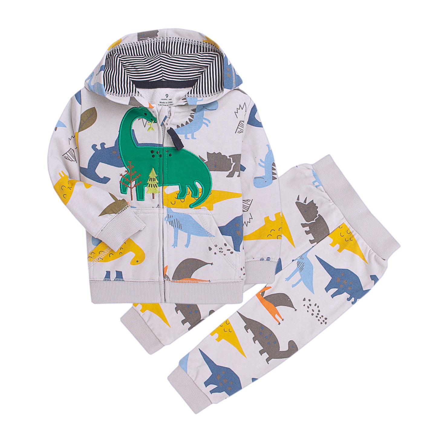 Set de 2 piezas "Dinos": Pantalón y Campera