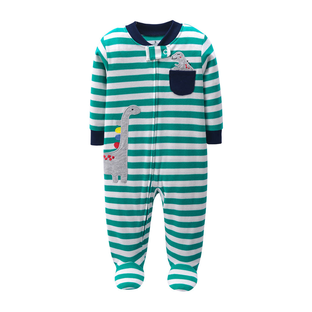 Pijama de algodón con cierre "Dinosaurio Gris"