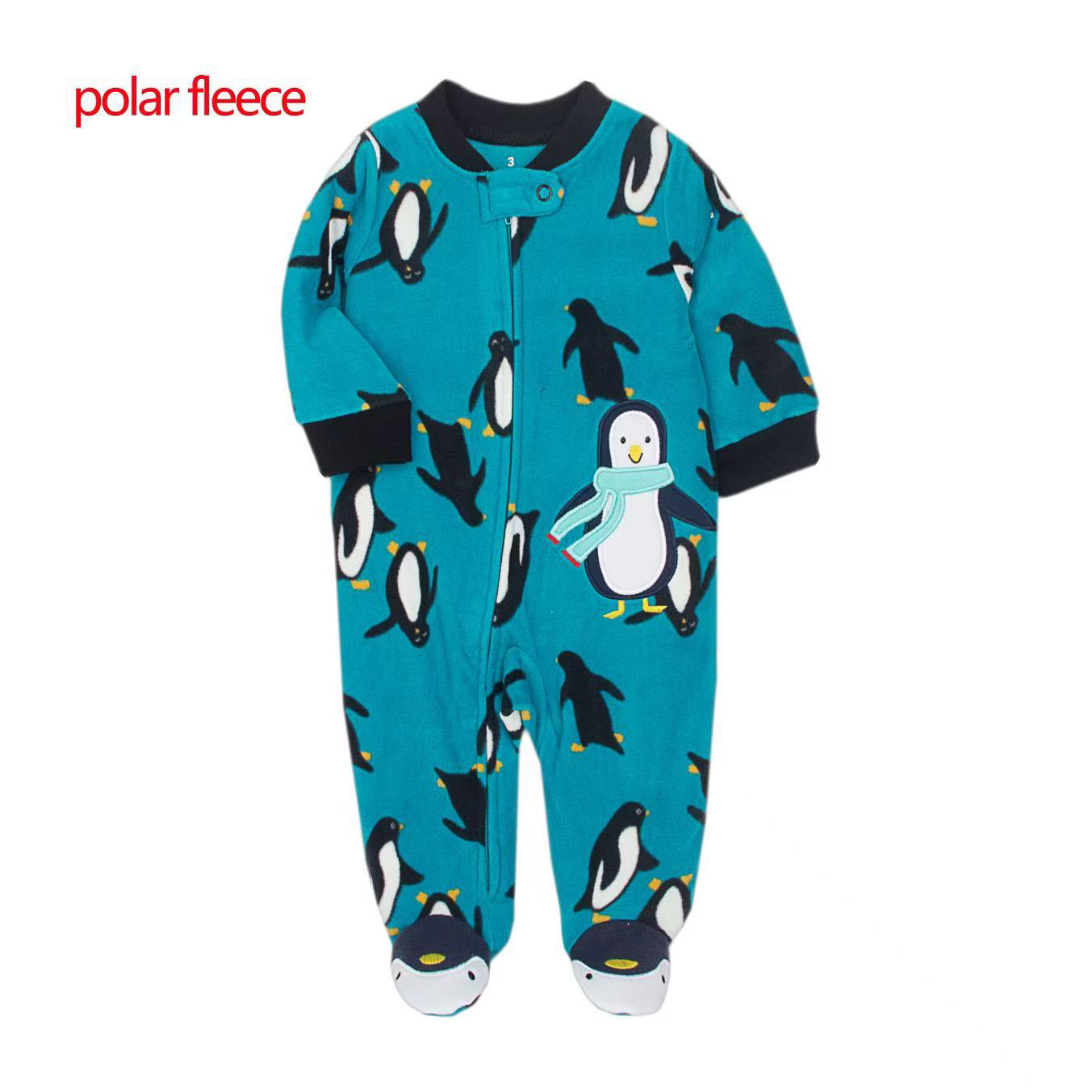 Pijama de micropolar "Ponguino" con pie con cierre