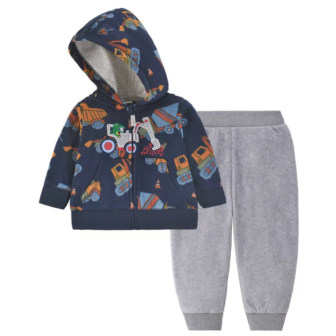 Set de 2 piezas: Pantalón y Campera micropolar “Máquina”