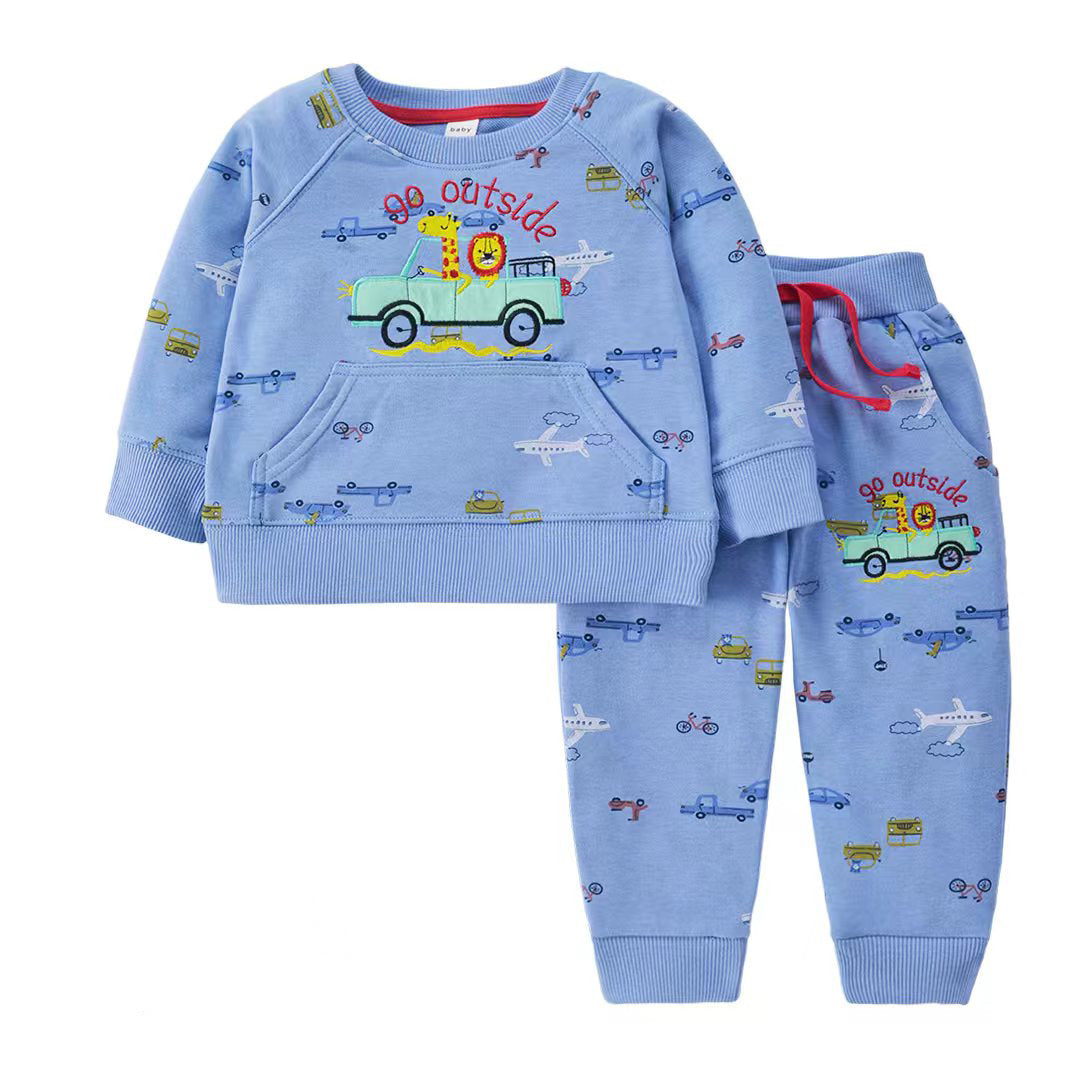Set de 2 piezas "Autos": Pantalón y Campera