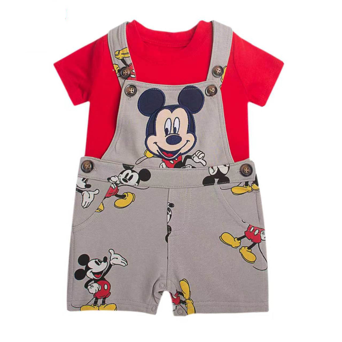 Enterito corto "Mickey" y remera manga corta