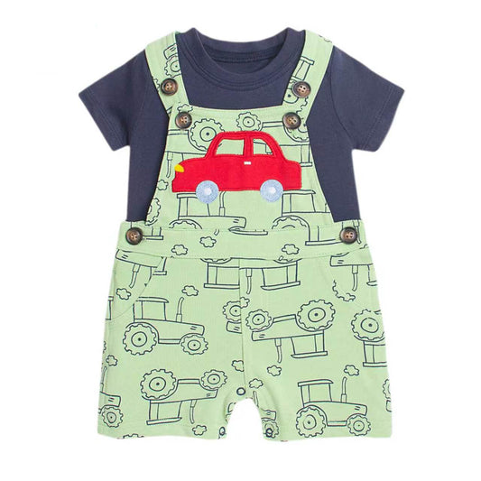 Enterito corto "Autos" y remera manga corta