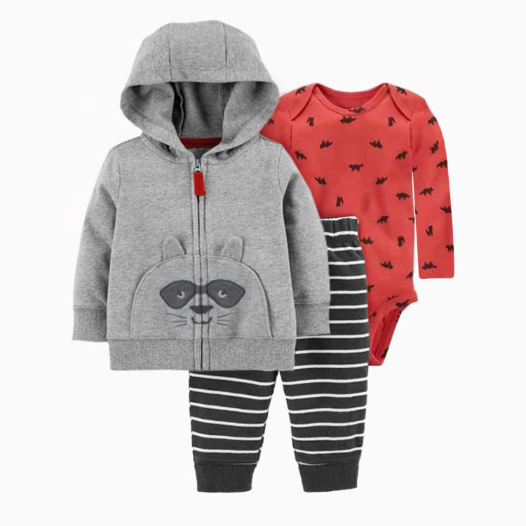 Set de 3 piezas Zorrito: Pantalón, Campera y Body de manga larga