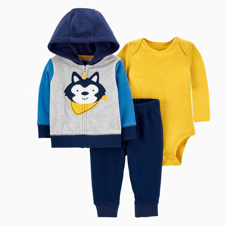 Set de 3 piezas Zorrito: Pantalón, Campera y Body de manga larga