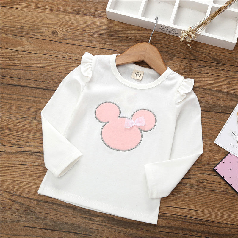 Remera manga larga "Minnie" Blanca