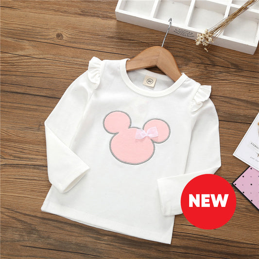 Remera manga larga "Minnie" Blanca