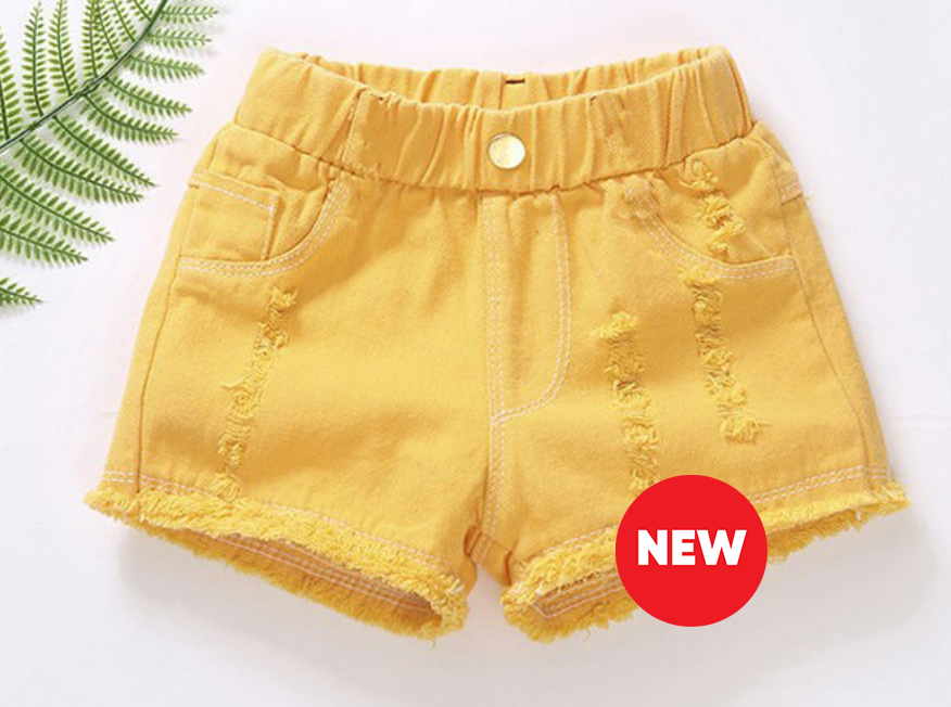 Short de jean amarillo