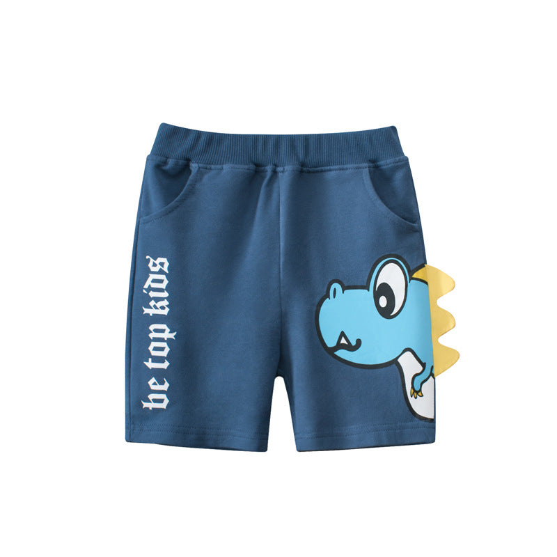 Short de Algodón "Dino" azul