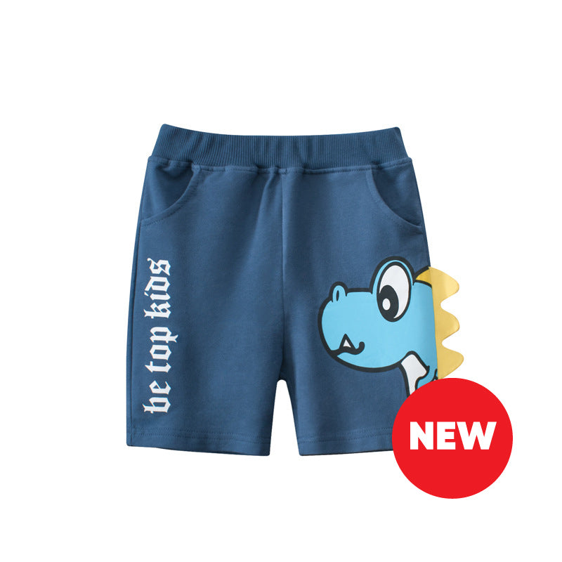 Short de Algodón "Dino" azul