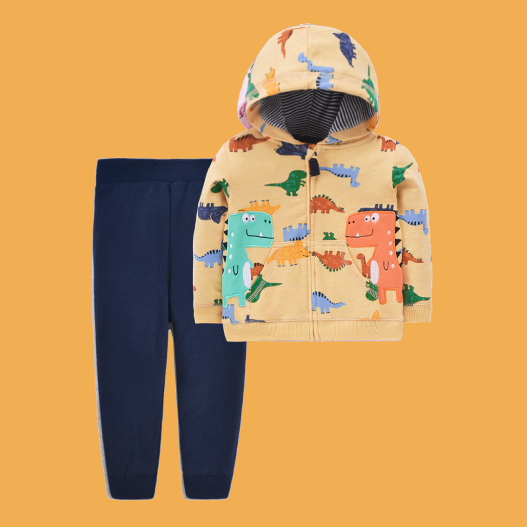 Set de 2 piezas "Dinosaurio": Pantalón y Campera