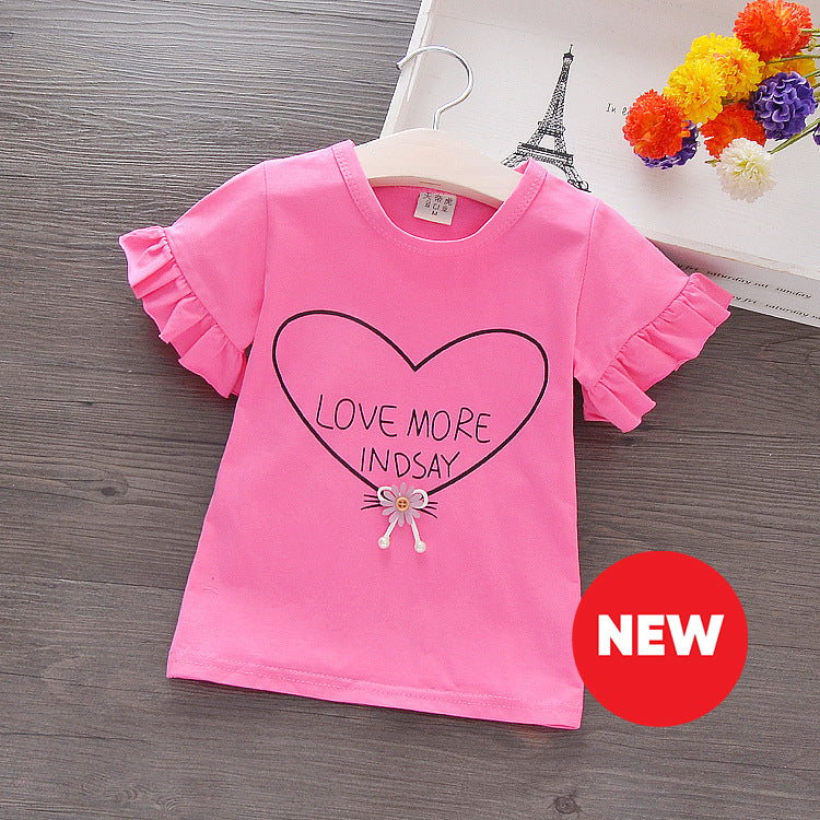 Remera manga corta con vuelo "Corazón"