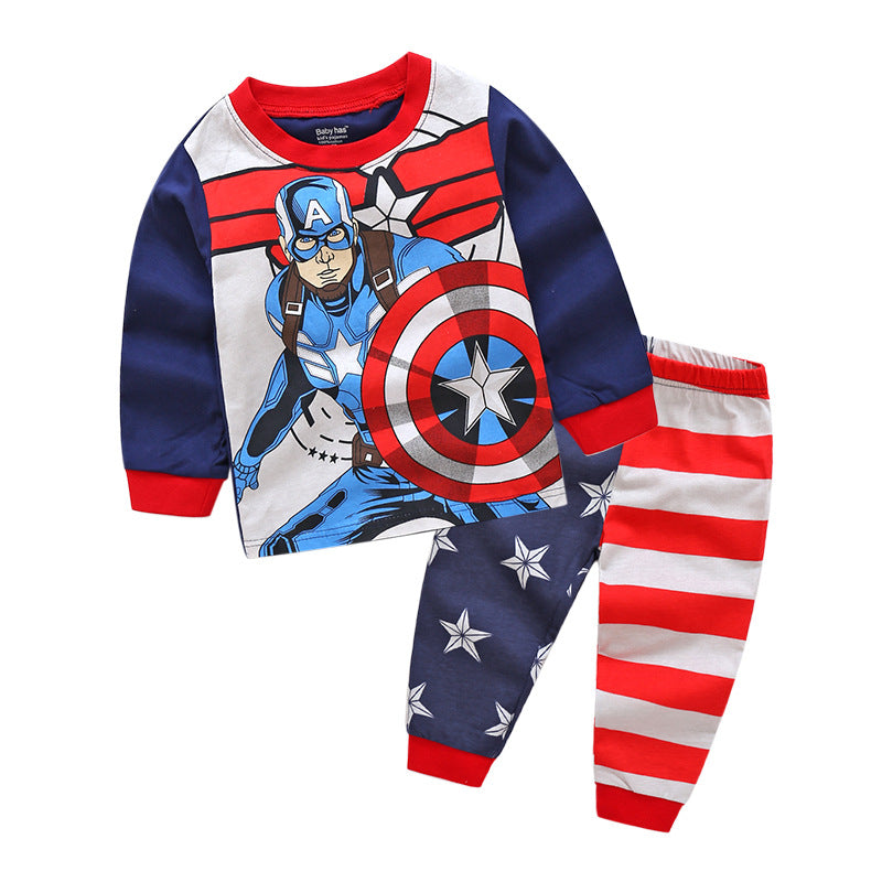 Pijama 2 piezas personajes "Capitan America": pantalón y remera manga larga