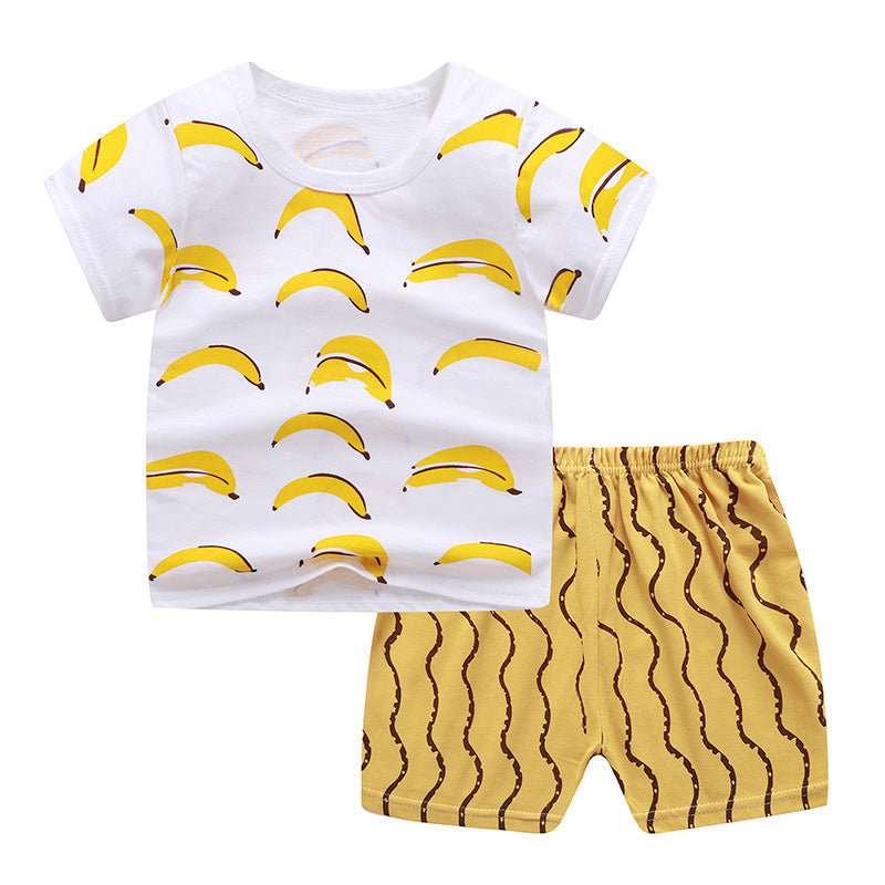 Pijama 2 piezas "Bananitas": short y remera manga corta