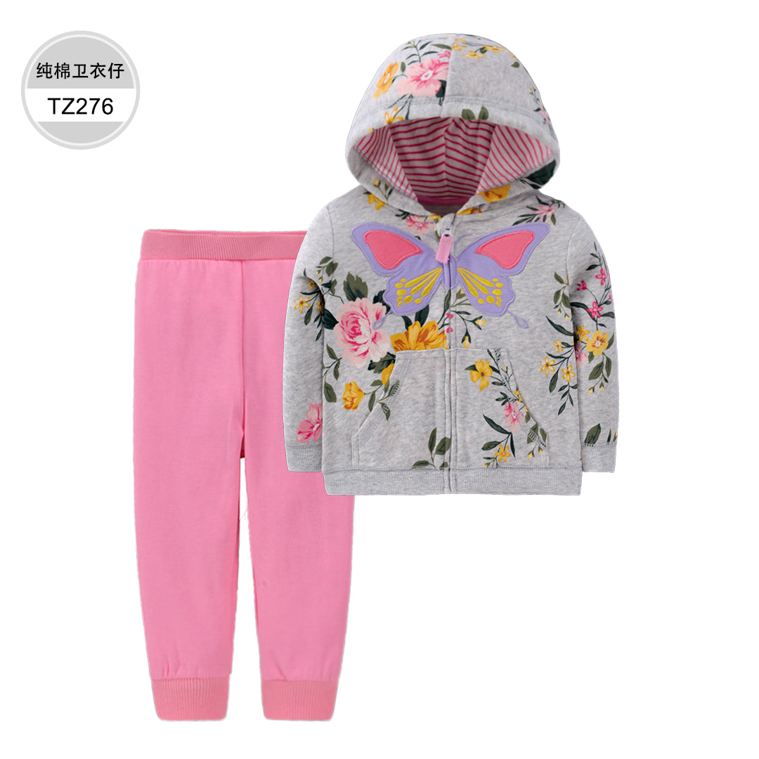 Set de 2 piezas: Pantalón y Campera "Mariposa"