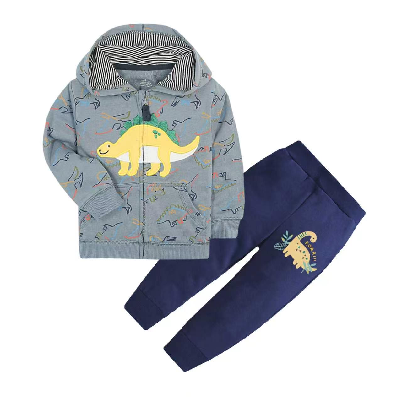 Set de 2 piezas "Dino amarillo": Pantalón y Campera