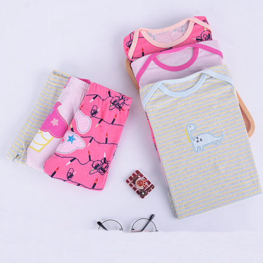 Pack de 2 pijamas de 2 piezas NENA - 100% algodón - Diseños aleatorios