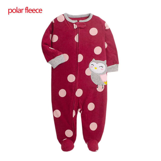 Pijama de “Búho” micropolar con cierre y pie