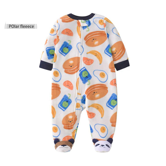 Pijama de micropolar "Frutal" con pie con cierre