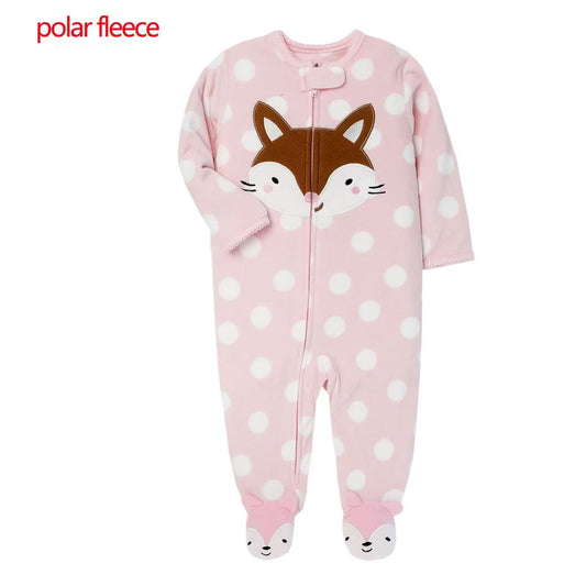 Pijama de “Oso” micropolar con cierre y pie