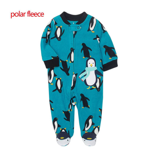 Pijama de micropolar "Ponguino" con pie con cierre