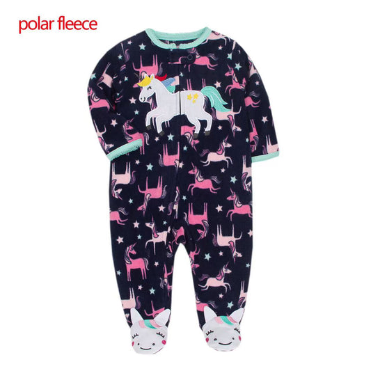 Pijama de “Arcoíris” micropolar con cierre y pie