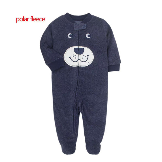 Pijama de micropolar "Oso" con pie con cierre