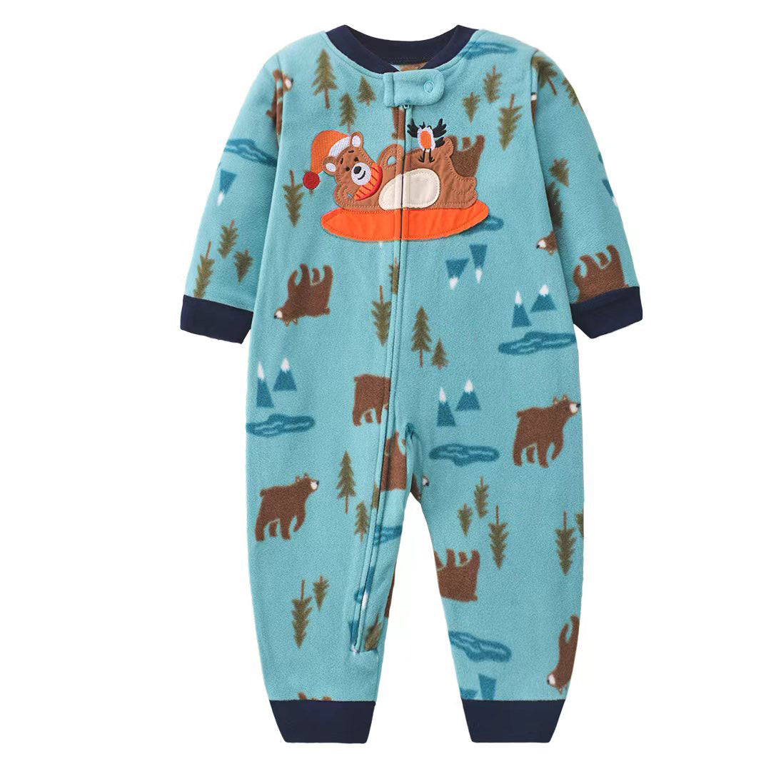 Pijama de micropolar "Osito dormilón" con cierre