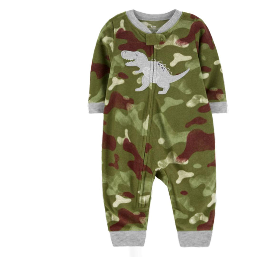 Pijama de micropolar "Dino" con pie con cierre