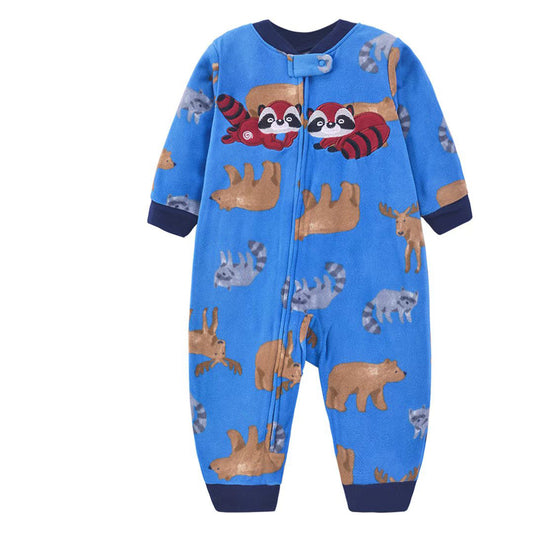 Pijama de micropolar "Mapuche" con pie con cierre