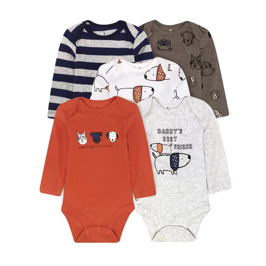 Set 5 body  manga larga "Perritos"